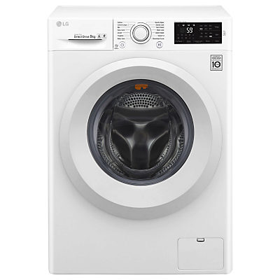 LG FH4U2VFN3 Freestanding Washing Machine, 9kg Load, A+++ Energy Rating, 1400rpm Spin, White